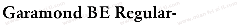 Garamond BE Regular字体转换